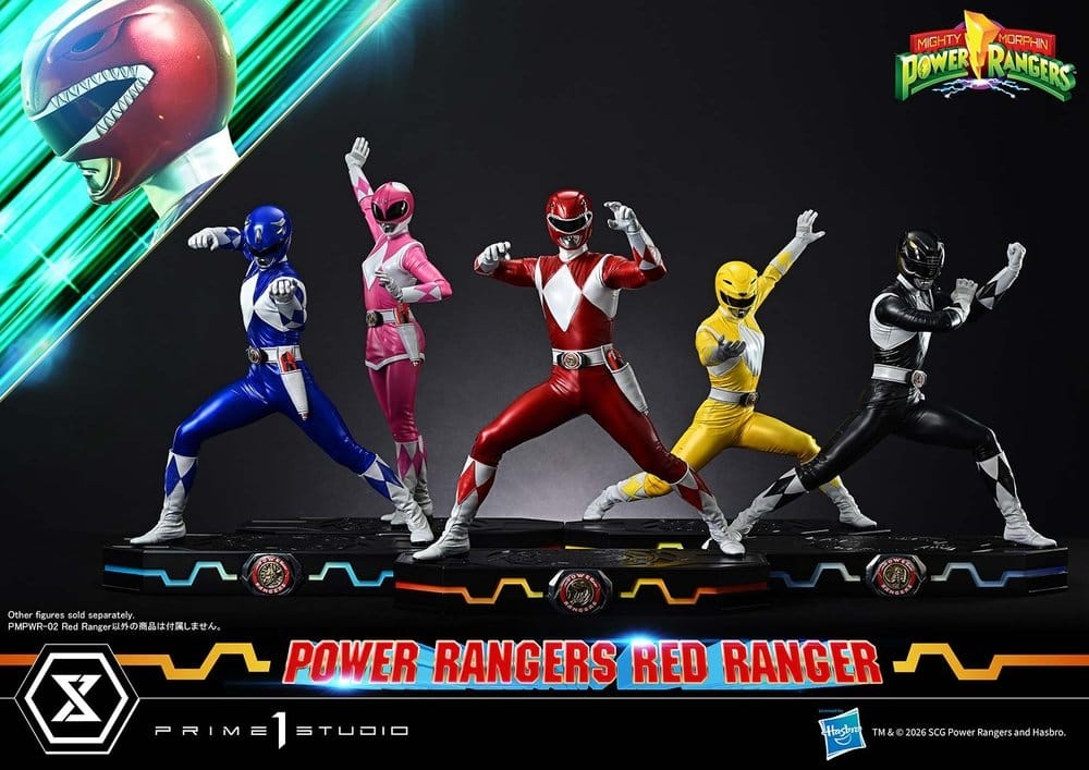 Red Ranger Premium Masterline von Prime 1 Studio - Mighty Morphin Power Rangers 1/4 Maßstab Statue