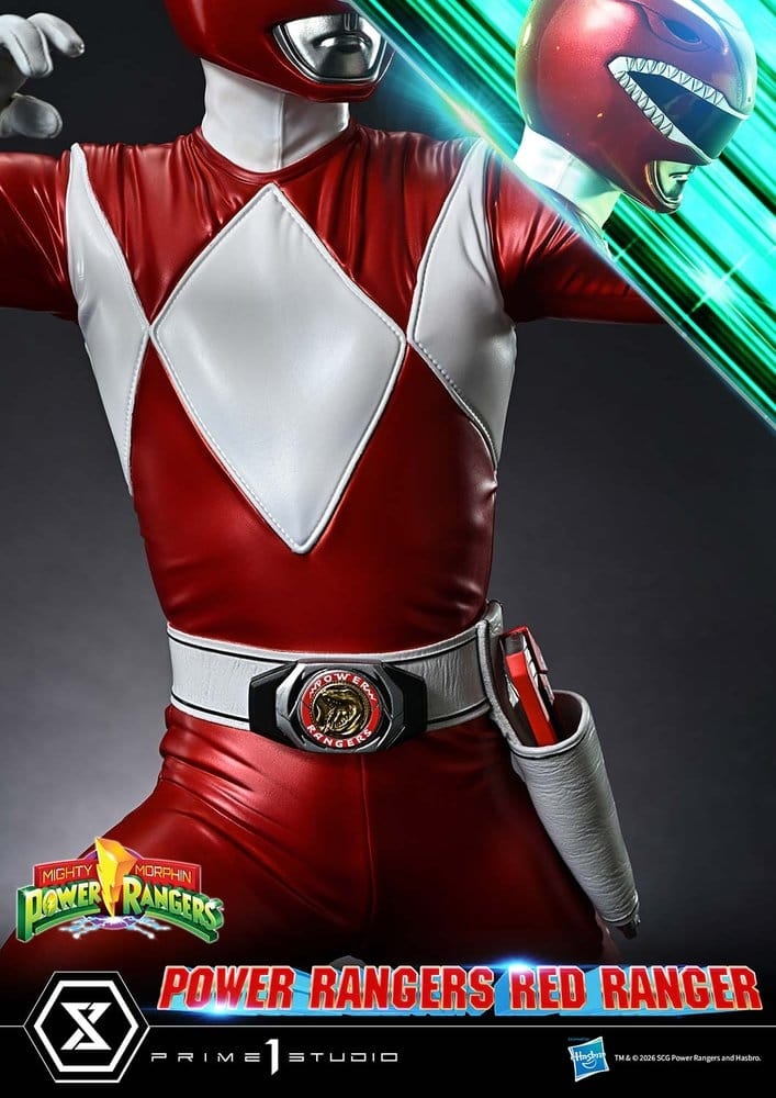 Red Ranger Premium Masterline par Prime 1 Studio - statue 1/4 Mighty Morphin Power Rangers de 62 cm
