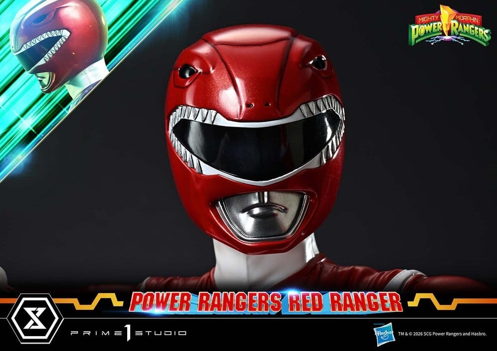 Red Ranger Premium Masterline par Prime 1 Studio - statue 1/4 Mighty Morphin Power Rangers de 62 cm