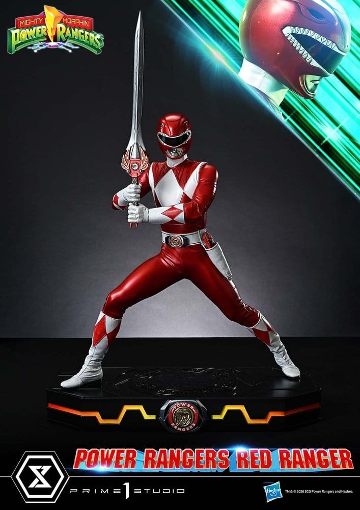 Red Ranger Premium Masterline par Prime 1 Studio - statue 1/4 Mighty Morphin Power Rangers de 62 cm