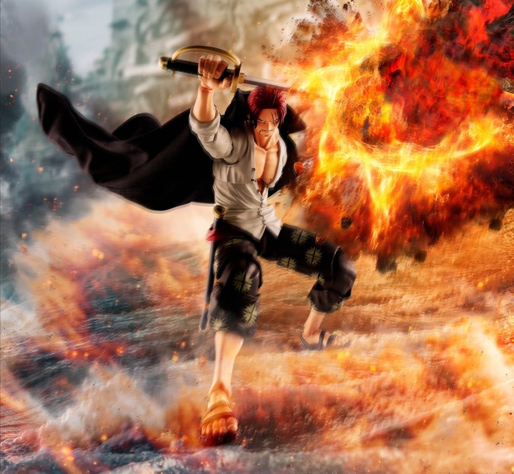 Shanks (Marineford Summit War) S.H.Figuarts von Bandai Tamashii Nations - One Piece 17 cm Actionfigur