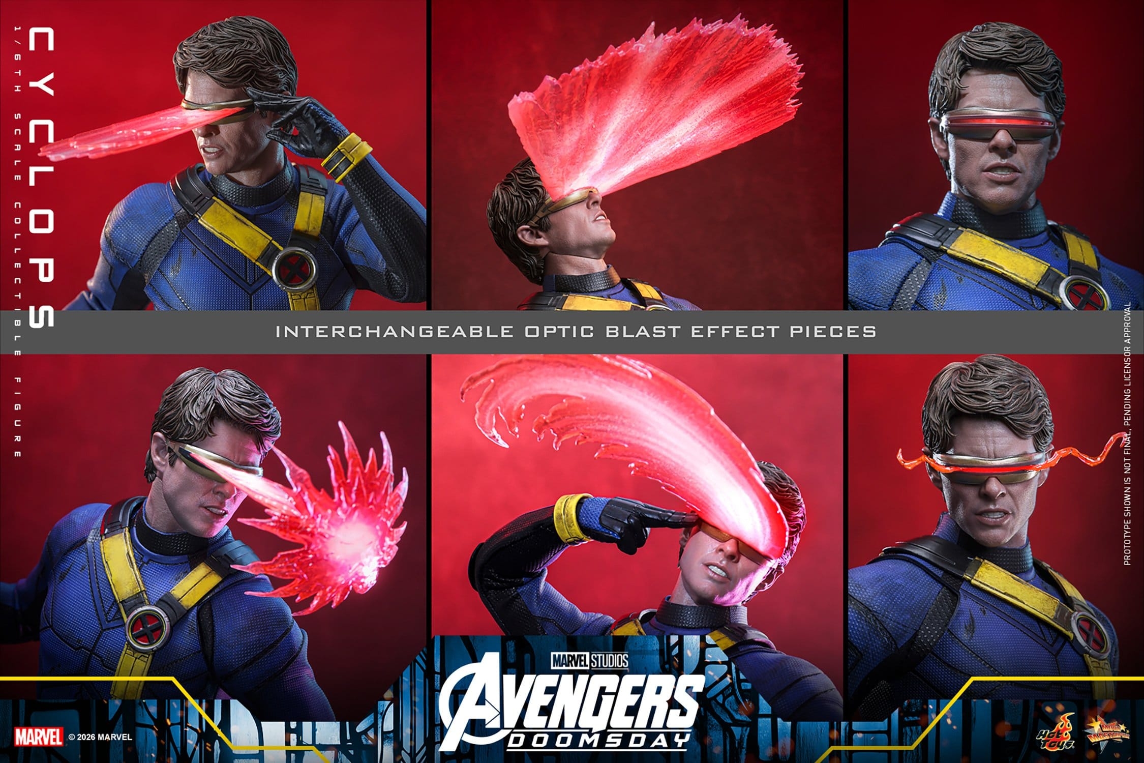 Cyclops de Hot Toys - MMS908 - figura de acción Avengers: Doomsday a escala 1/6