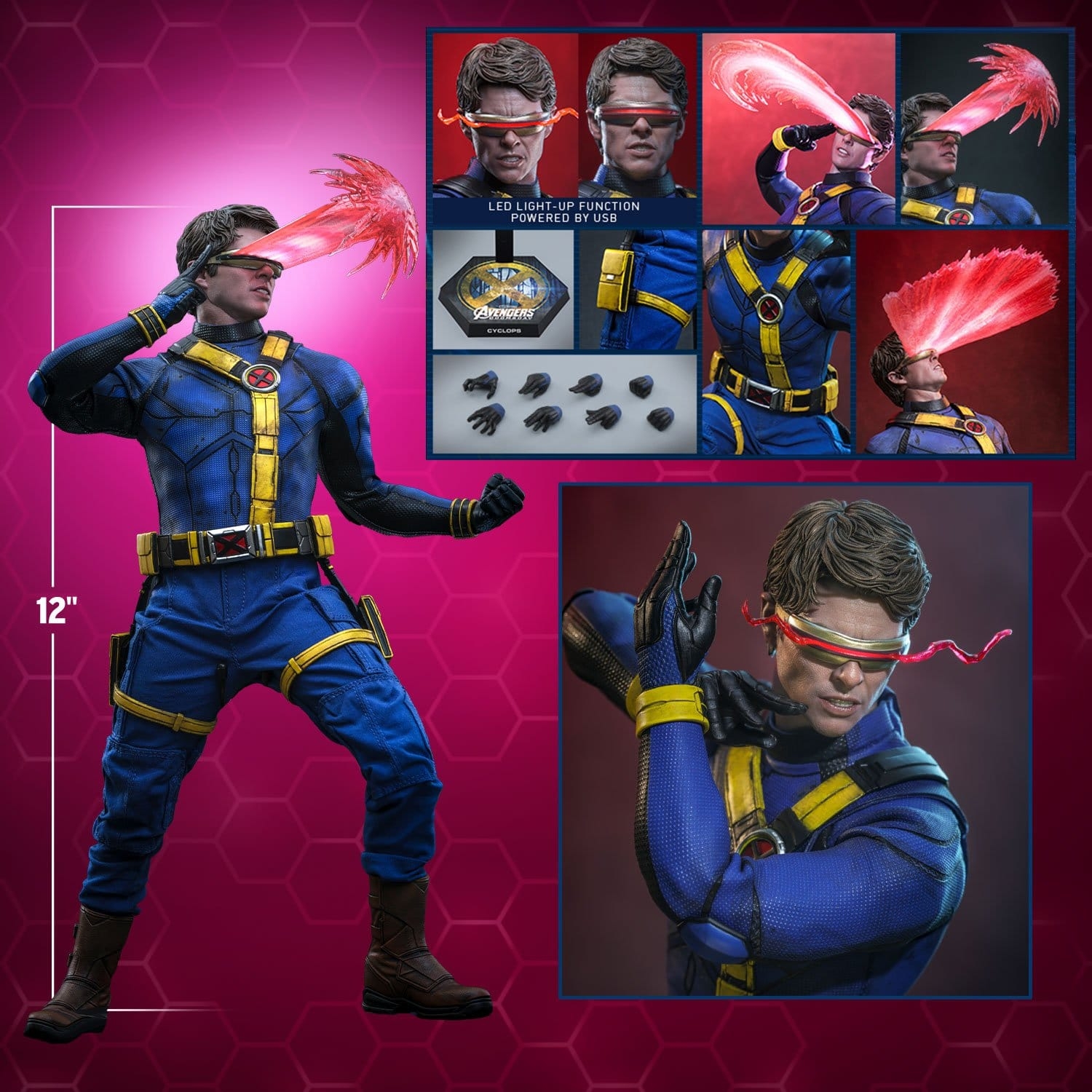 Cyclops de Hot Toys - MMS908 - figura de acción Avengers: Doomsday a escala 1/6