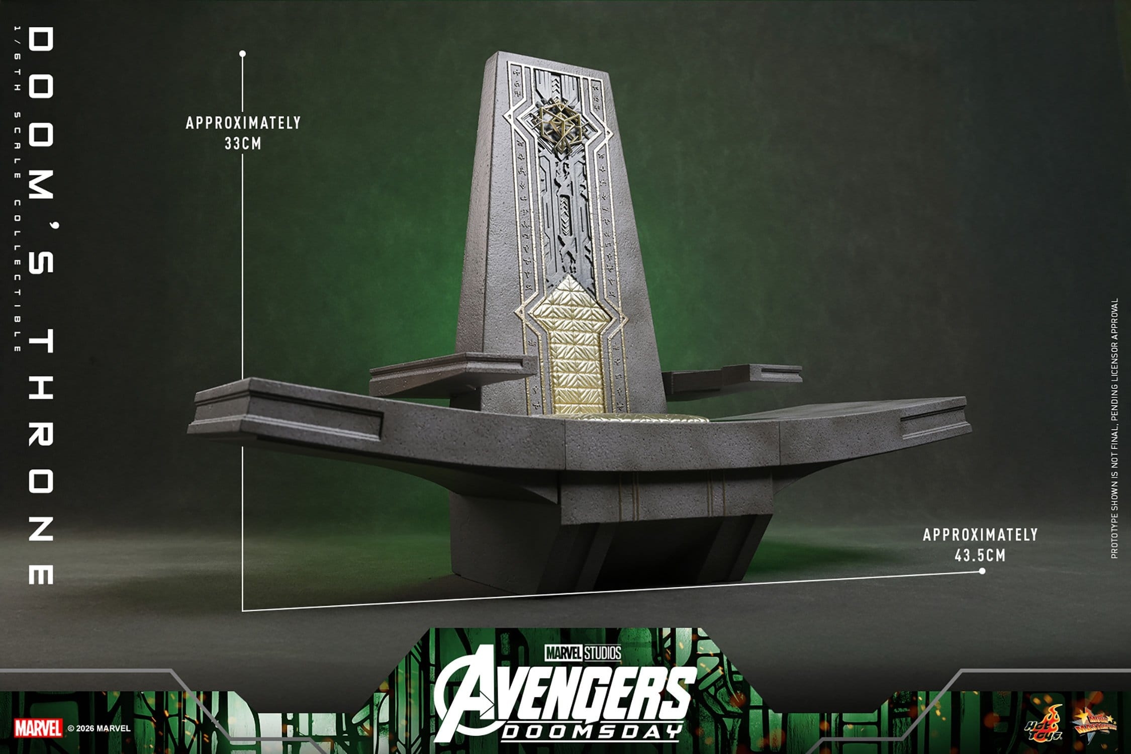 Doom's Throne de Hot Toys - ACS016 - diorama Avengers: Doomsday a escala 1/6