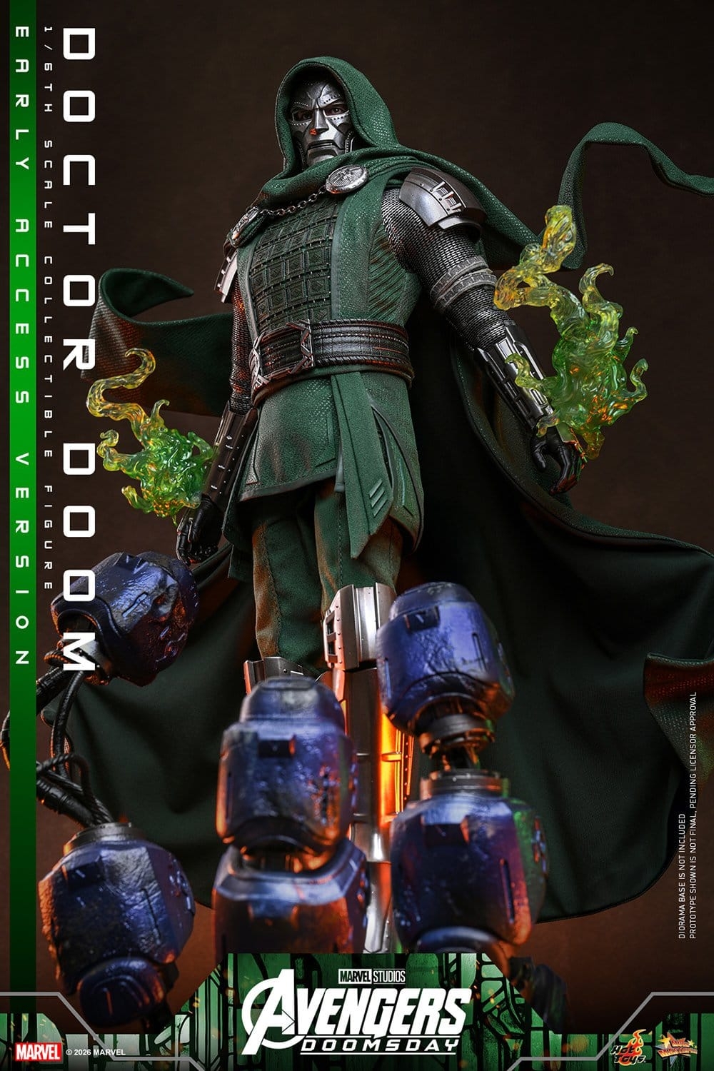 Doctor Doom de Hot Toys Early Access version - MMS906 - figura de acción Avengers: Doomsday a escala 1/6