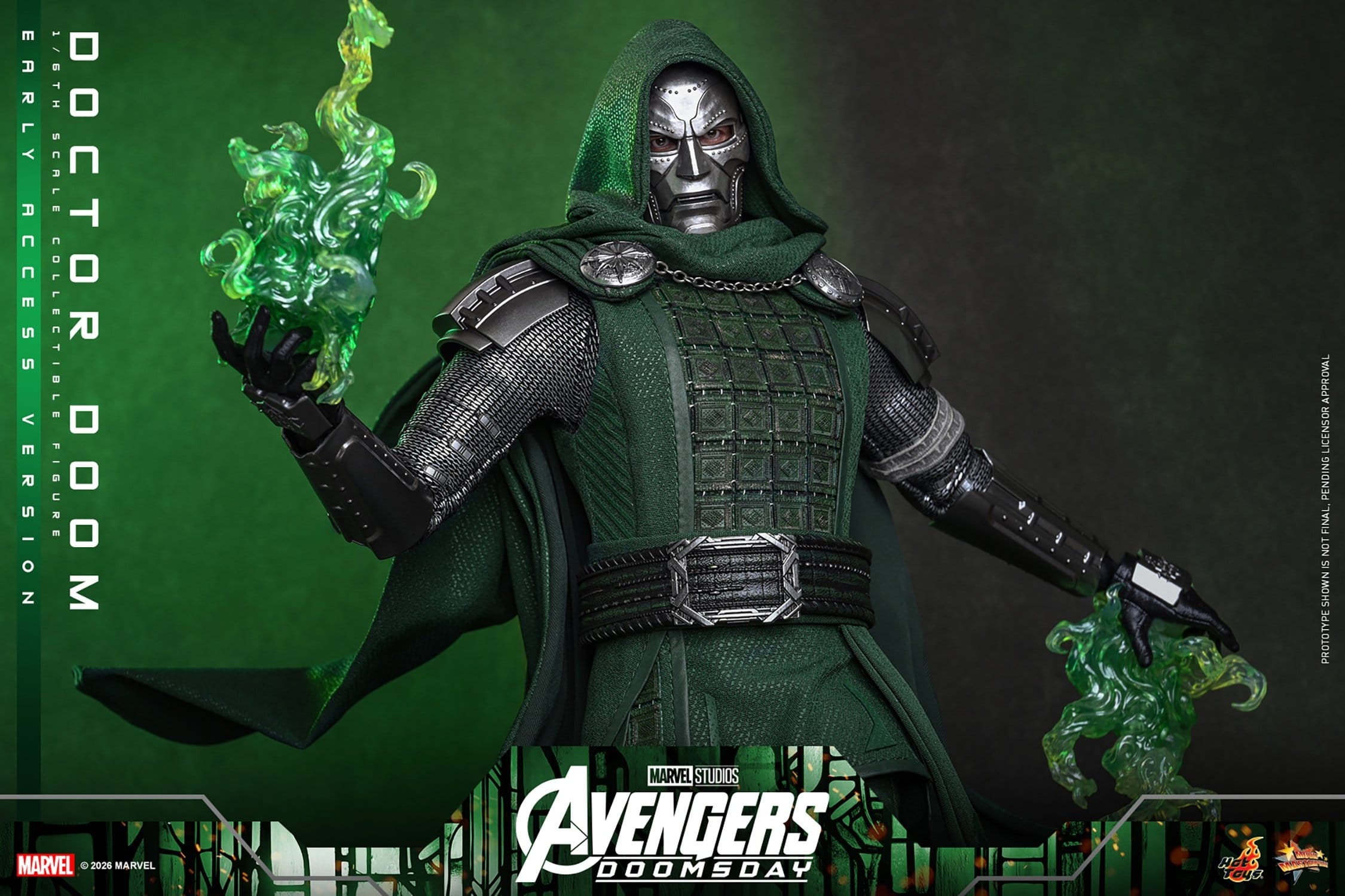 Doctor Doom de Hot Toys Early Access version - MMS906 - figura de acción Avengers: Doomsday a escala 1/6