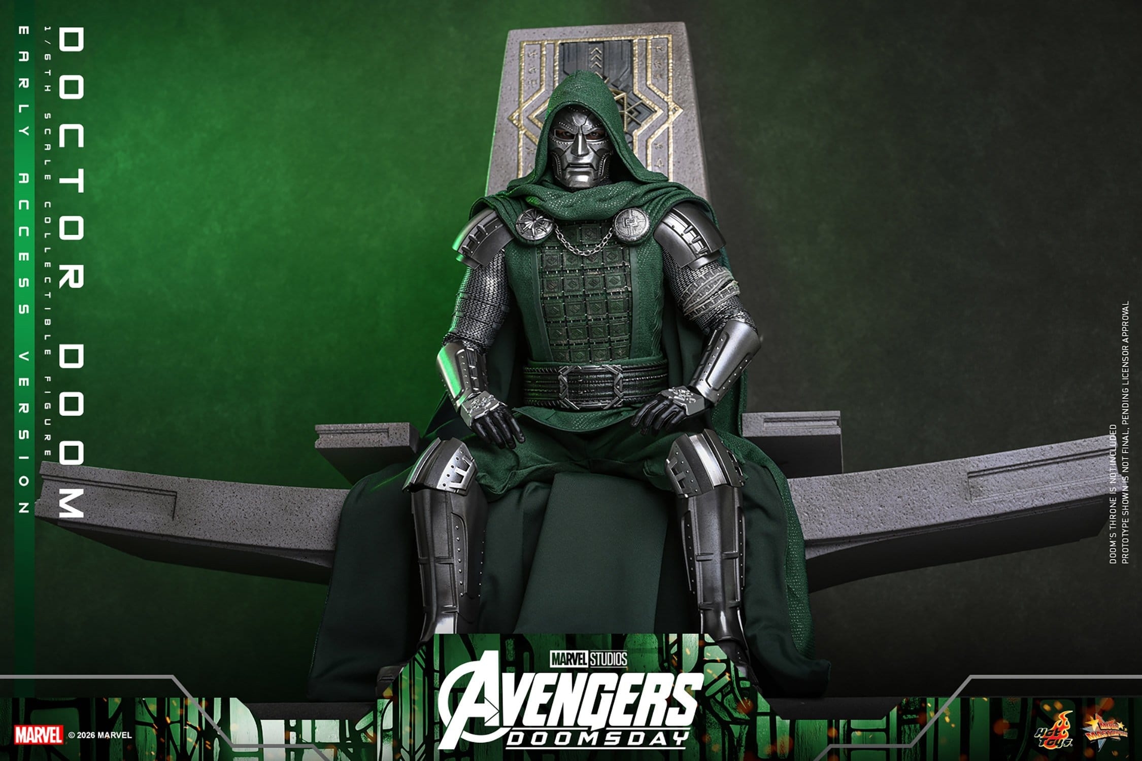 Doctor Doom Early Access par Hot Toys - MMS906 - figurine 1/6 Avengers: Doomsday de 31 cm