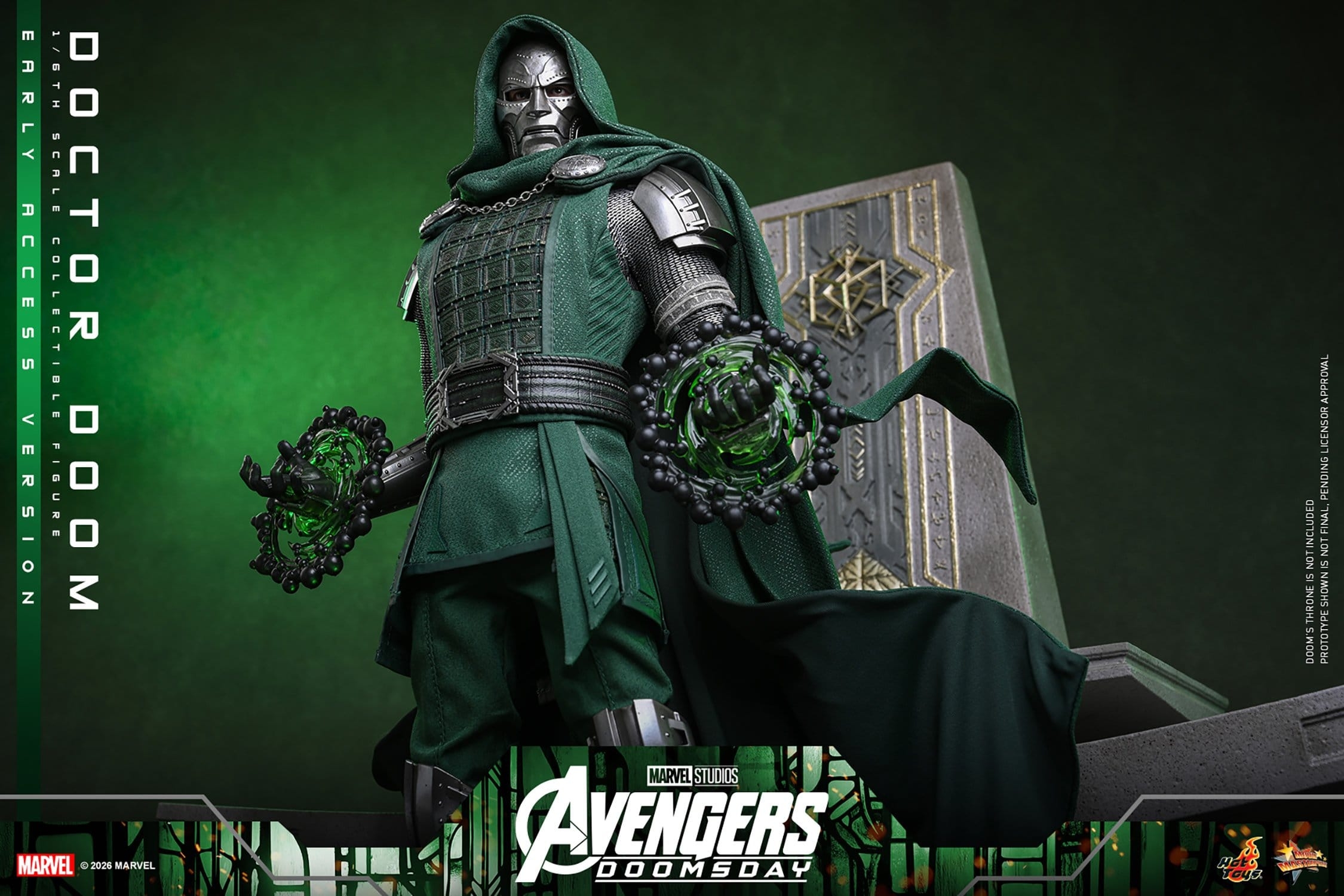Doctor Doom de Hot Toys Early Access version - MMS906 - figura de acción Avengers: Doomsday a escala 1/6