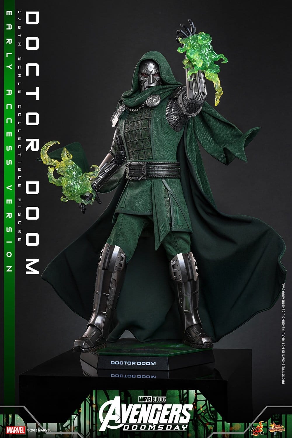 Doctor Doom di Hot Toys Early Access version - MMS906 - action figure Avengers: Doomsday in scala 1/6