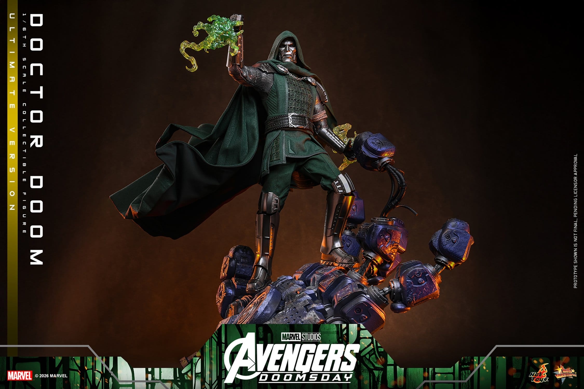 Doctor Doom de Hot Toys Ultimate version - MMS907 - figura de acción Avengers: Doomsday a escala 1/6