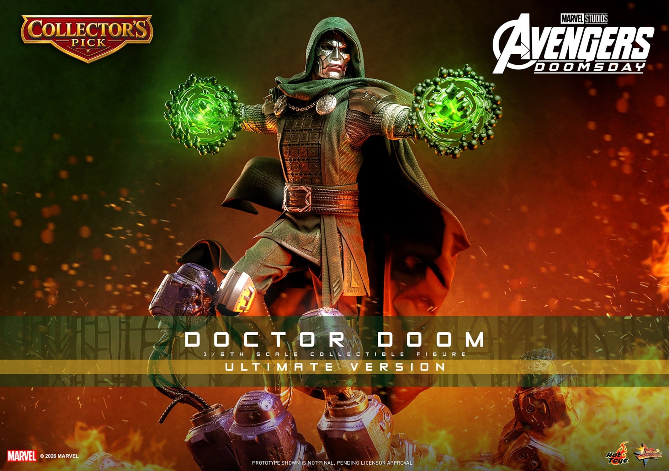 Doctor Doom de Hot Toys Ultimate version - MMS907 - figura de acción Avengers: Doomsday a escala 1/6