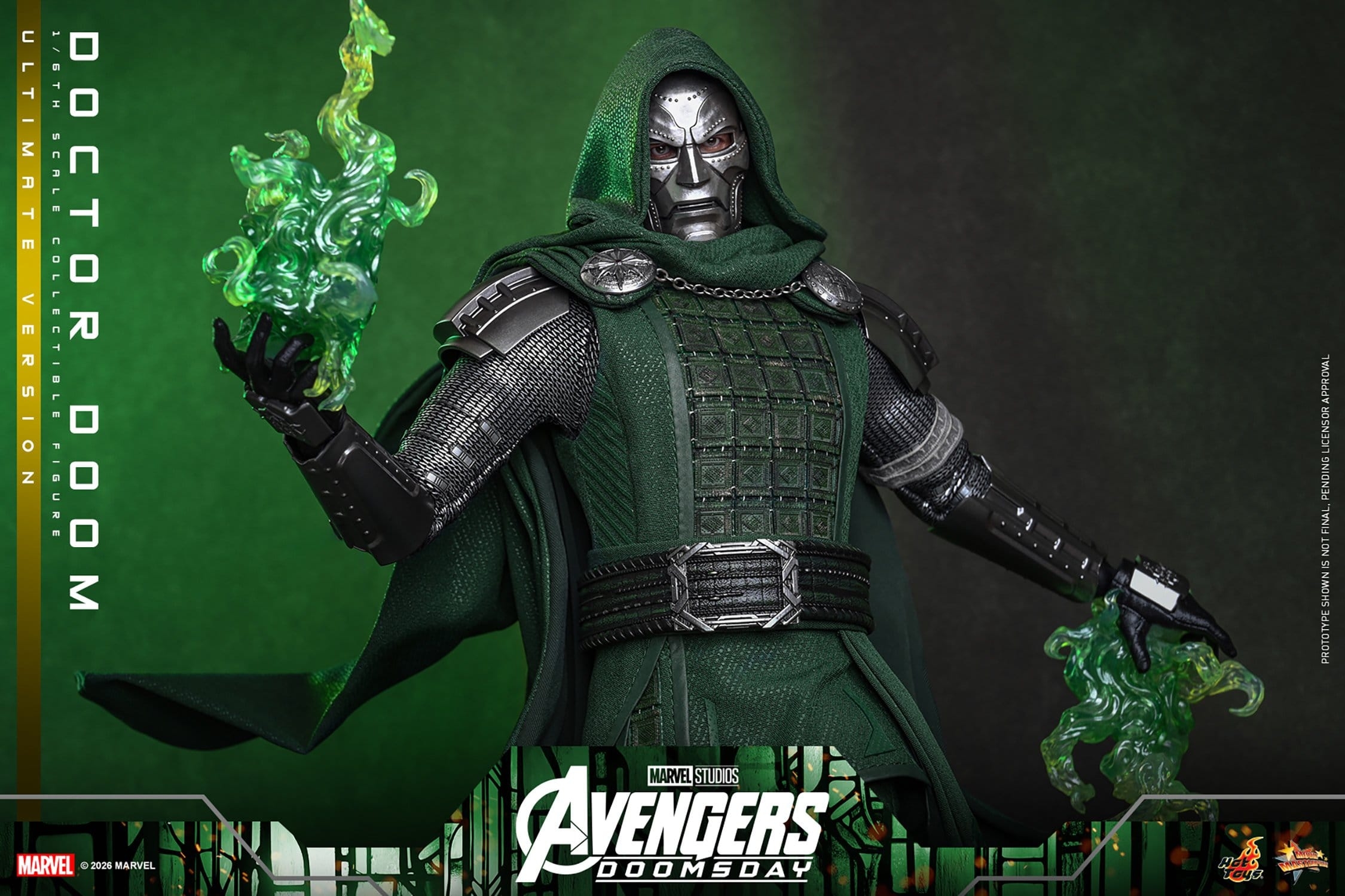 Doctor Doom von Hot Toys Ultimate version - MMS907 - Avengers: Doomsday 1/6 Maßstab Actionfigur