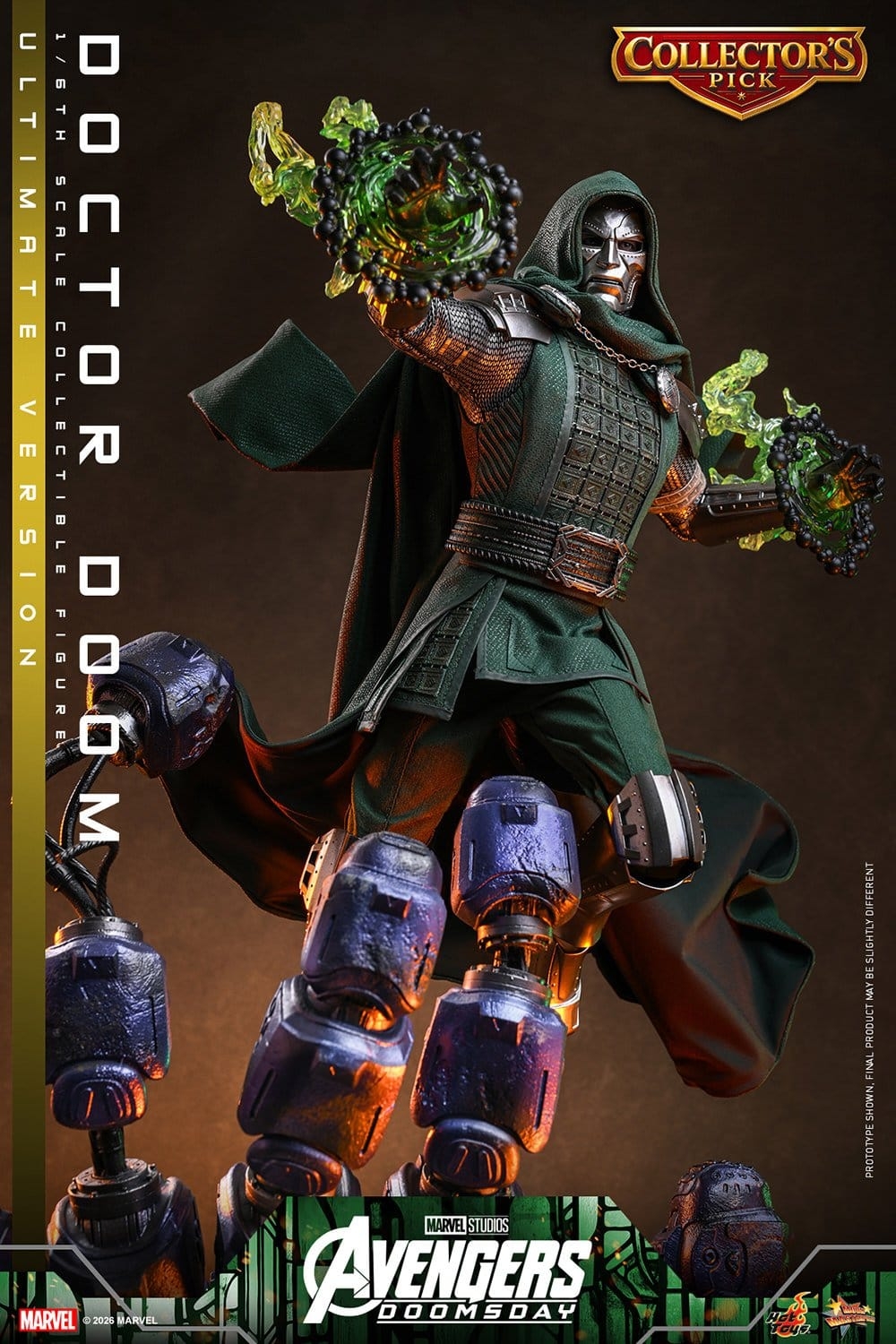 Doctor Doom de Hot Toys Ultimate version - MMS907 - figura de acción Avengers: Doomsday a escala 1/6