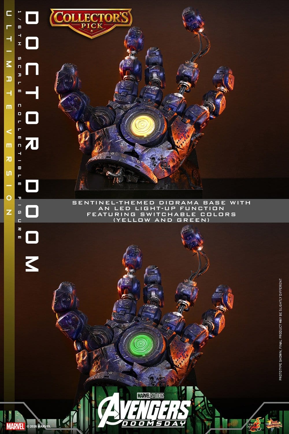 Doctor Doom de Hot Toys Ultimate version - MMS907 - figura de acción Avengers: Doomsday a escala 1/6