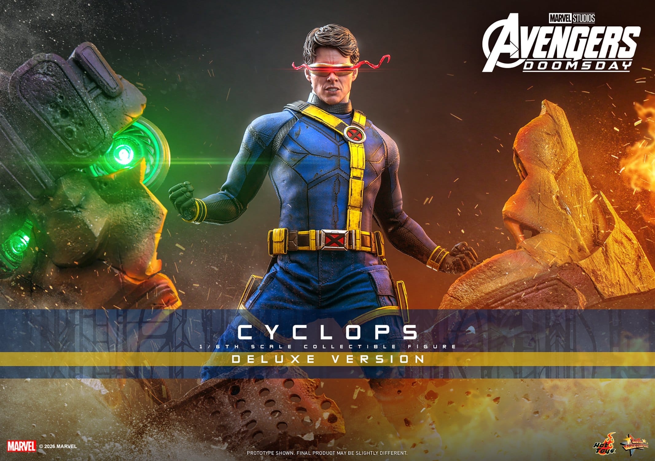Cyclops di Hot Toys Deluxe version - MMS909 - action figure Avengers: Doomsday in scala 1/6