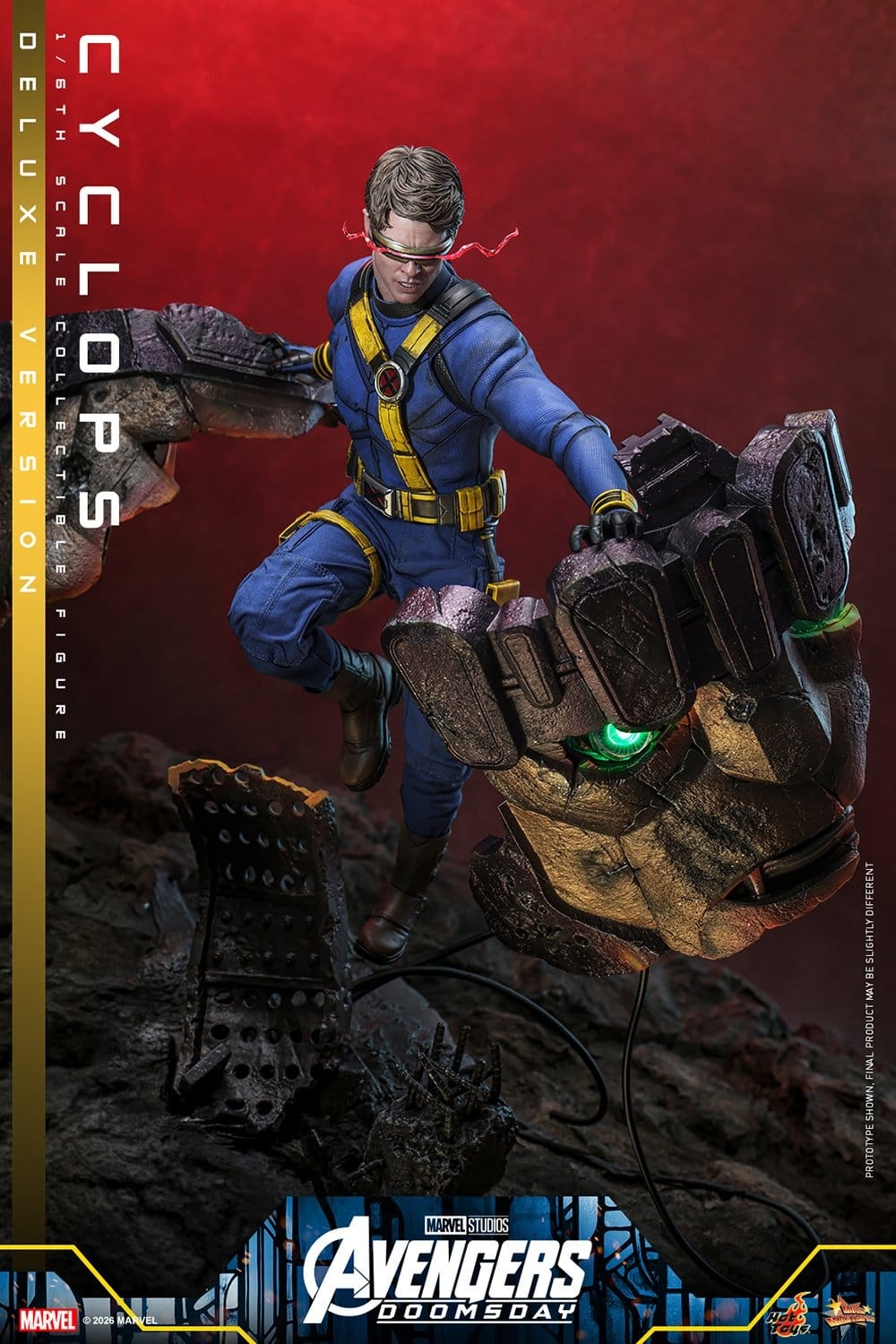 Cyclops de Hot Toys Deluxe version - MMS909 - figura de acción Avengers: Doomsday a escala 1/6