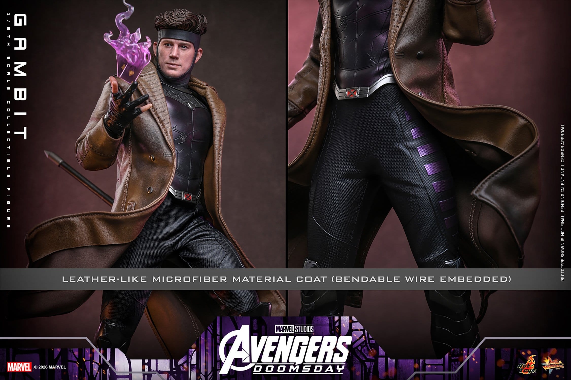 Gambit de Hot Toys - MMS910 - figura de acción Avengers: Doomsday a escala 1/6