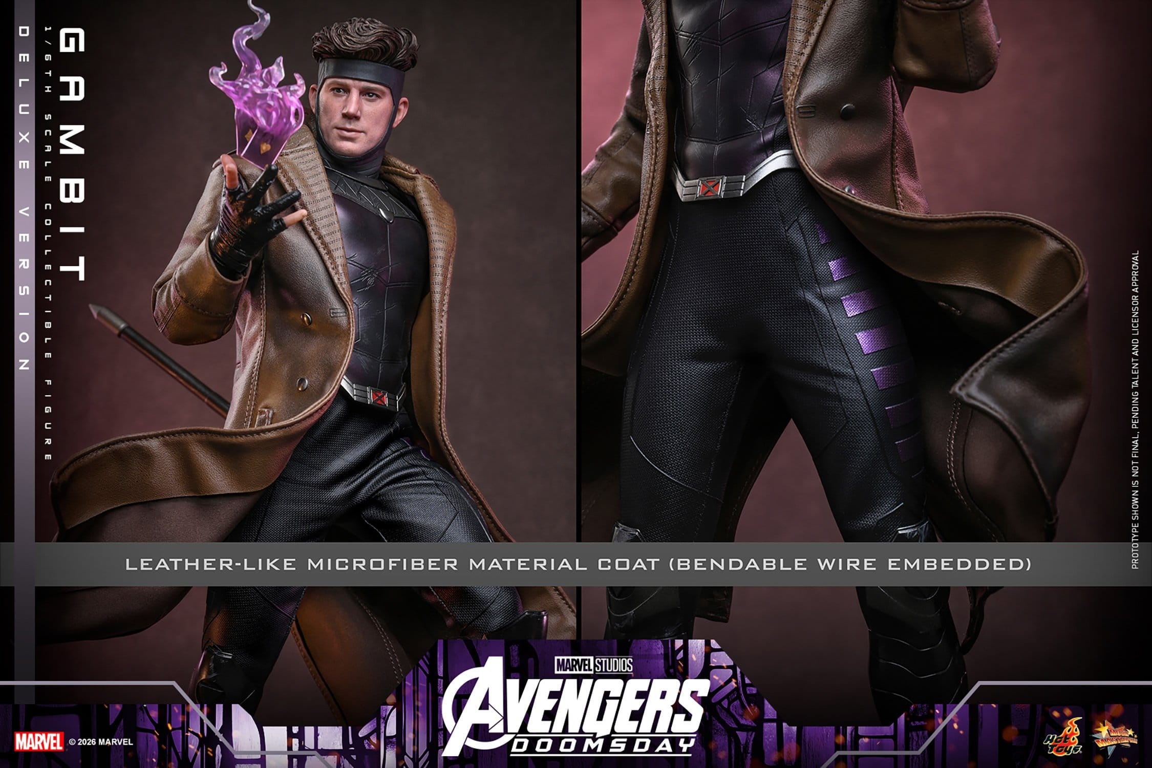 Gambit van Hot Toys Deluxe version - MMS911 - Avengers: Doomsday 1/6 schaal actiefiguur