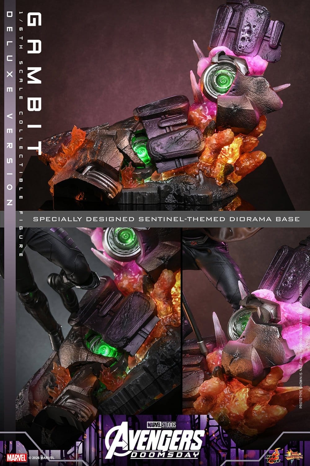 Gambit van Hot Toys Deluxe version - MMS911 - Avengers: Doomsday 1/6 schaal actiefiguur
