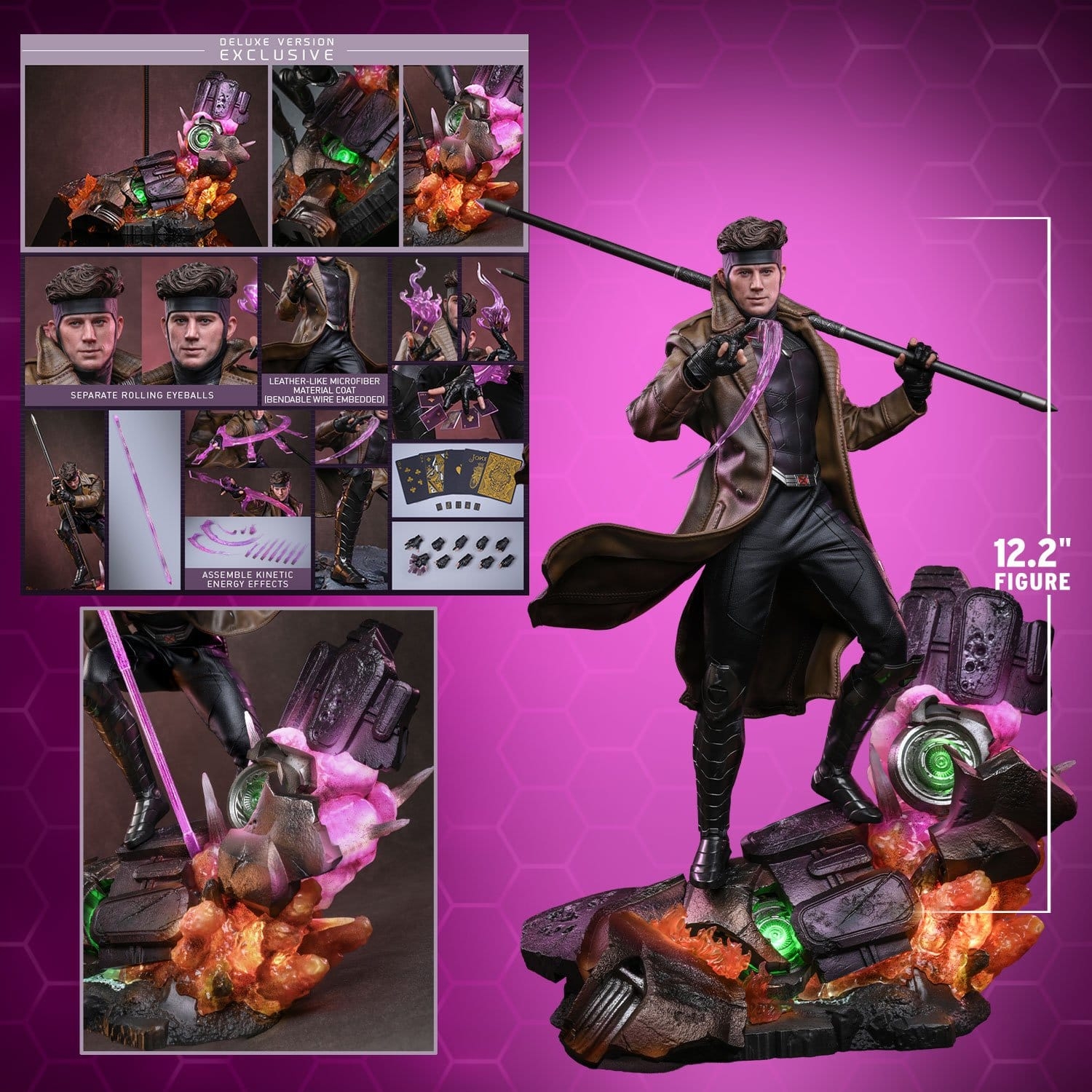 Gambit de Hot Toys Deluxe version - MMS911 - figura de acción Avengers: Doomsday a escala 1/6