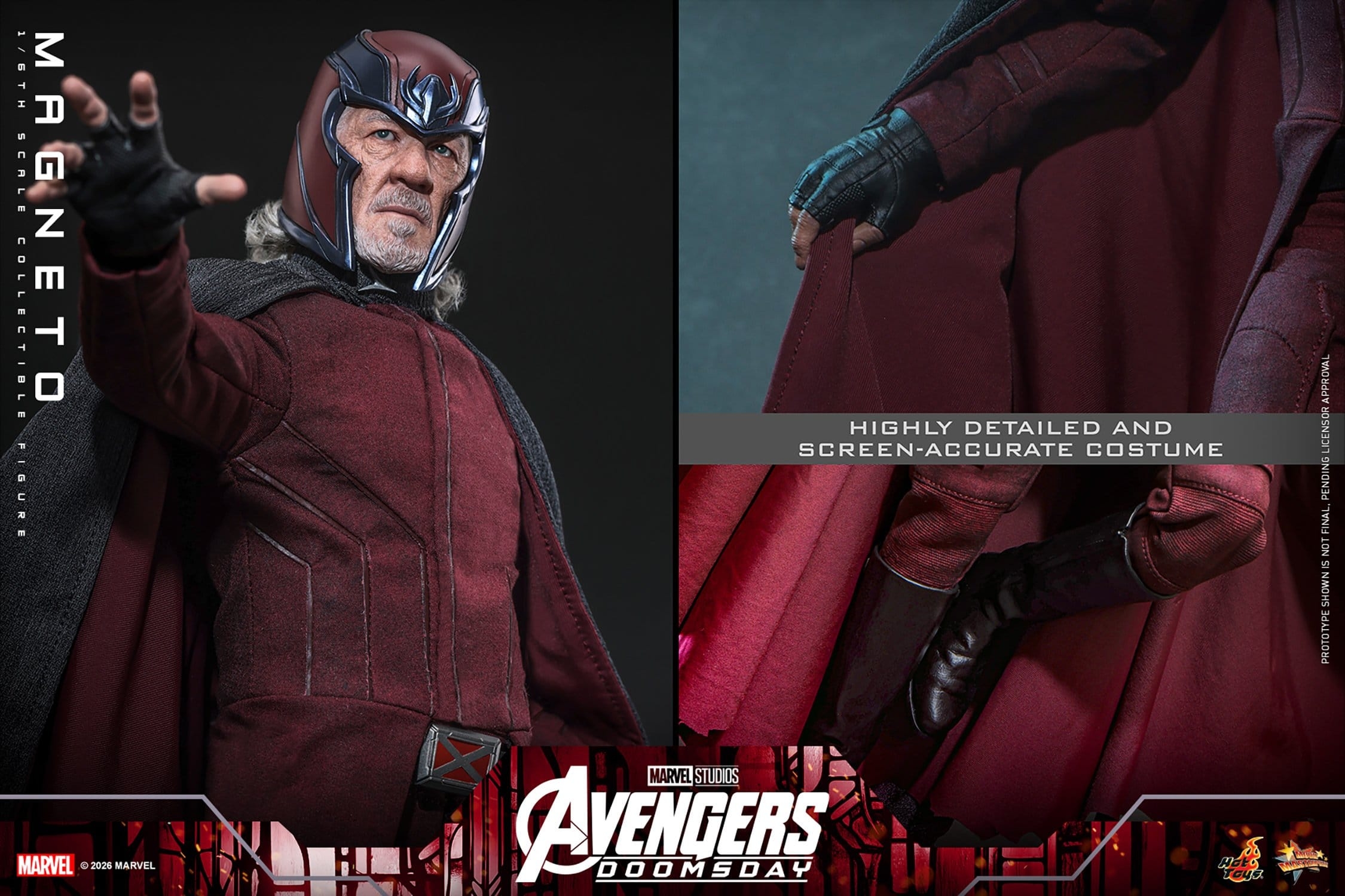 Magneto par Hot Toys - MMS912 - figurine 1/6 Avengers: Doomsday de 30 cm