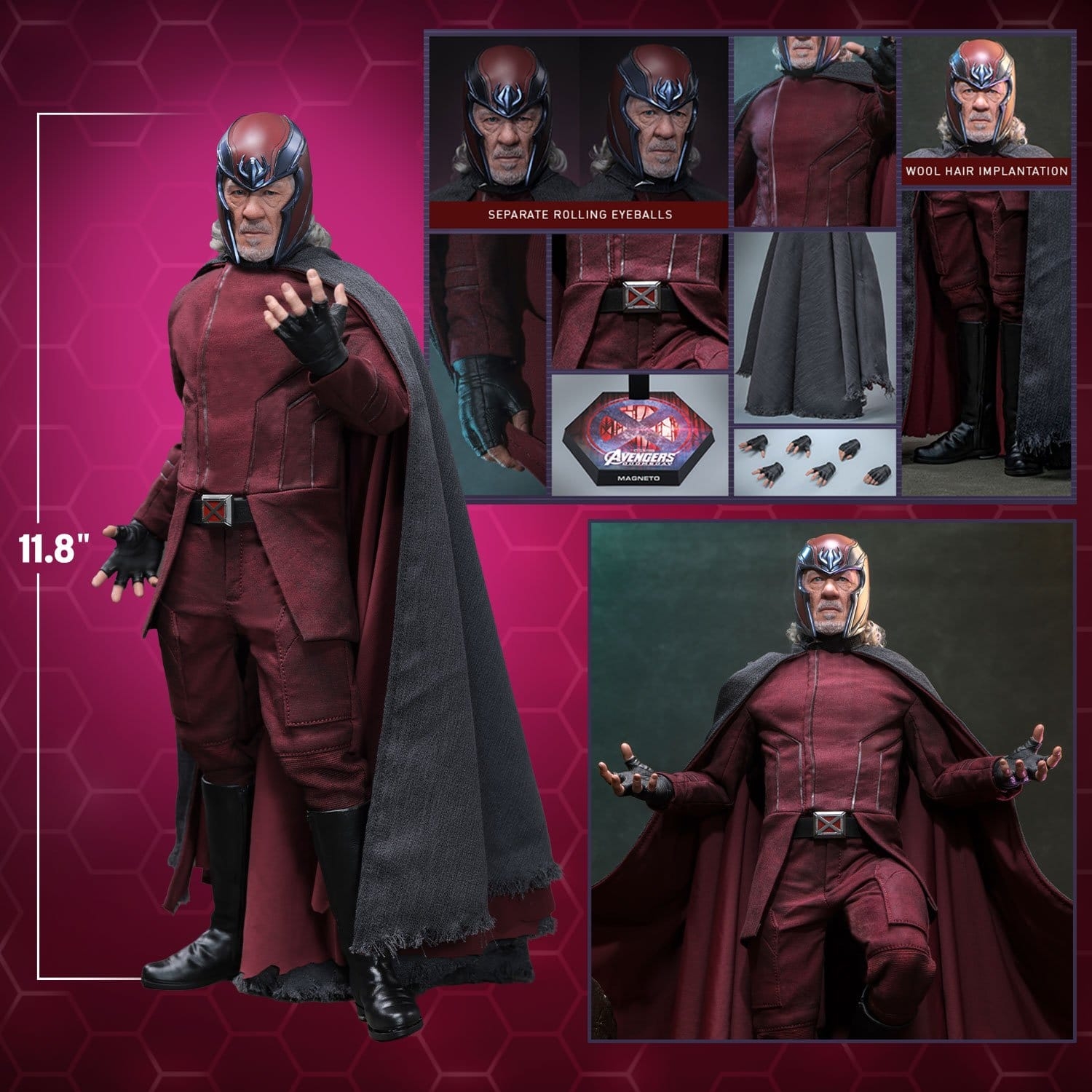 Magneto van Hot Toys - MMS912 - Avengers: Doomsday 1/6 schaal actiefiguur