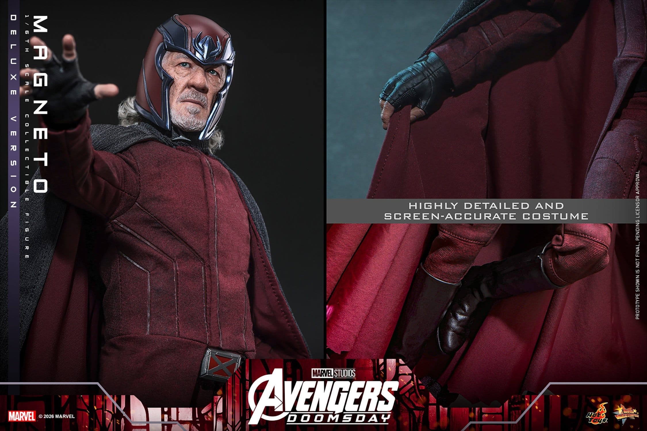 Magneto von Hot Toys Deluxe version - MMS913 - Avengers: Doomsday 1/6 Maßstab Actionfigur