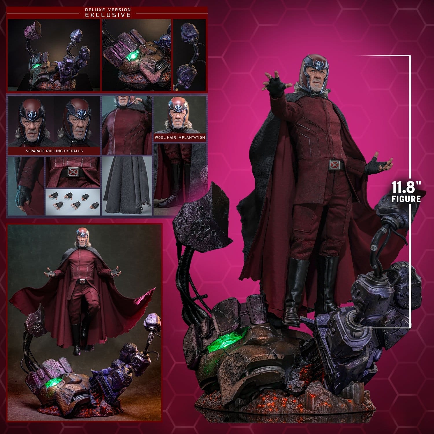 Magneto de Hot Toys Deluxe version - MMS913 - figura de acción Avengers: Doomsday a escala 1/6