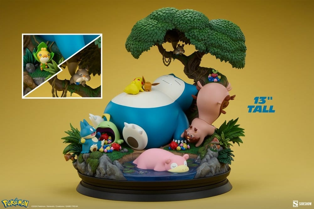 Snorlax de Sideshow Collectibles - estatua Pokemon de 33 cm