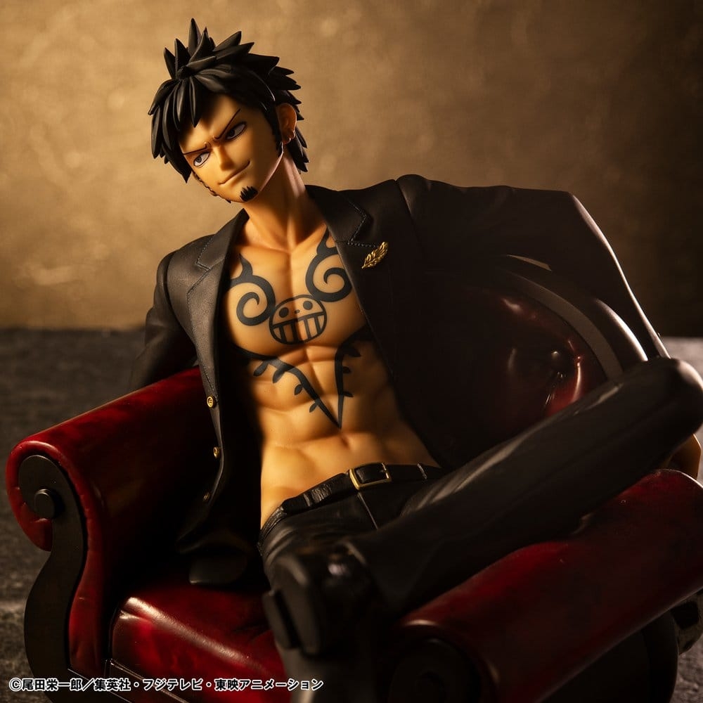 Trafalgar Law Portrait of Pirates P.O.P. S.O.C. di Megahouse Ver.R version - figura One Piece alta 28 cm