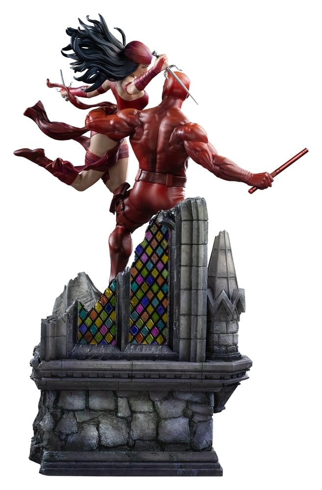 Daredevil and Elektra di Iron Studios - diorama Marvel Comics in scala 1/6