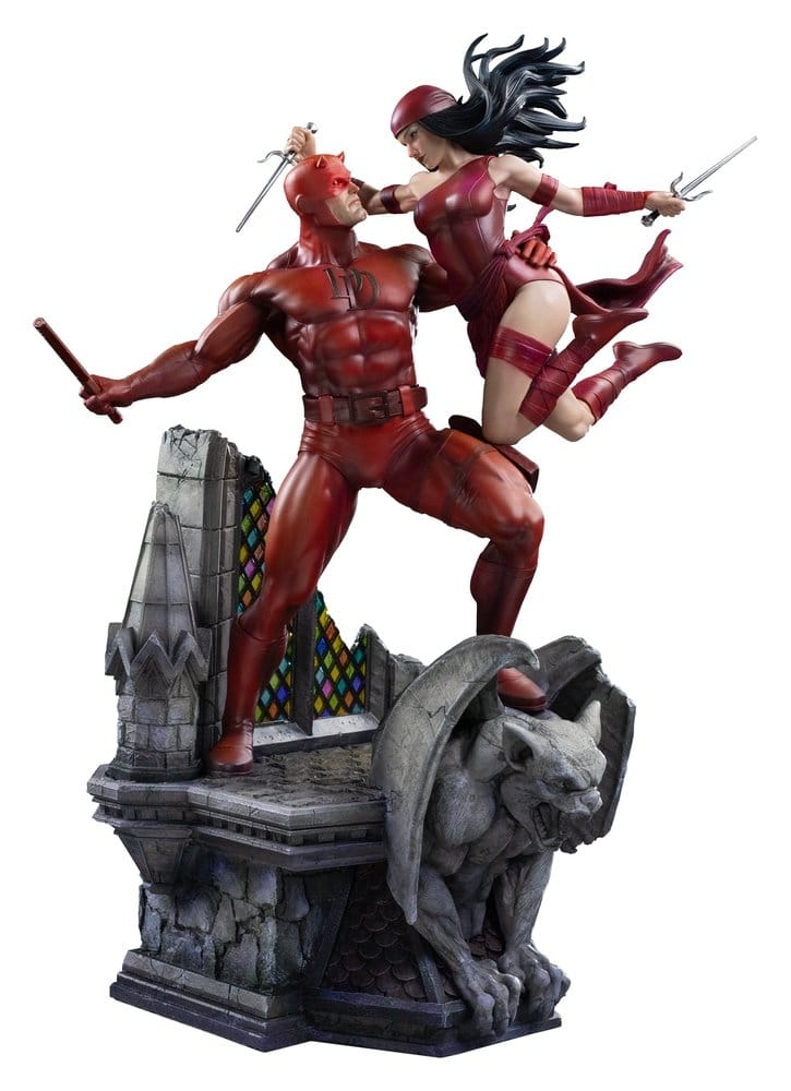 Daredevil and Elektra di Iron Studios - diorama Marvel Comics in scala 1/6