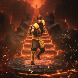 Scorpion Art Scale Variant Exclusive by Iron Studios - Mortal Kombat 1/10 scale figure