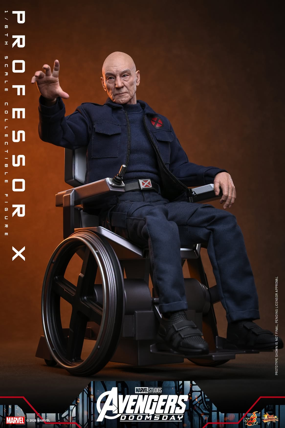 Professor X par Hot Toys - MMS917 - figurine 1/6 Avengers: Doomsday de 25 cm