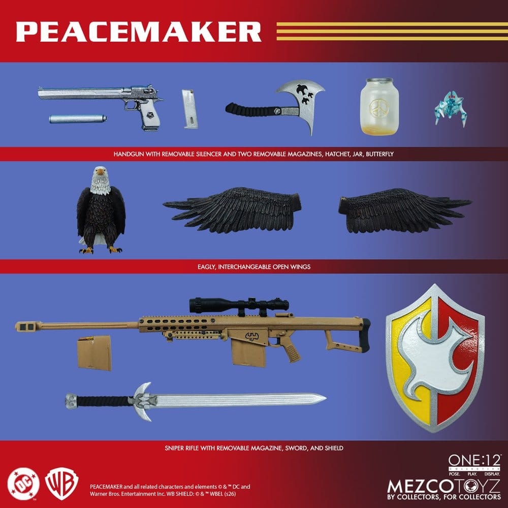 Peacemaker One:12 Collective van Mezco - Peacemaker 1/12 schaal actiefiguur