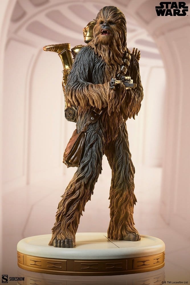 Chewbacca and C-3PO Premium Format van Sideshow Collectibles - Star Wars Episode V: The Empire Strikes Back standbeeld