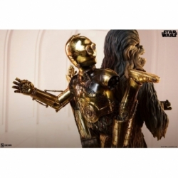 Chewbacca and C-3PO Premium Format van Sideshow Collectibles - Star Wars Episode V: The Empire Strikes Back standbeeld