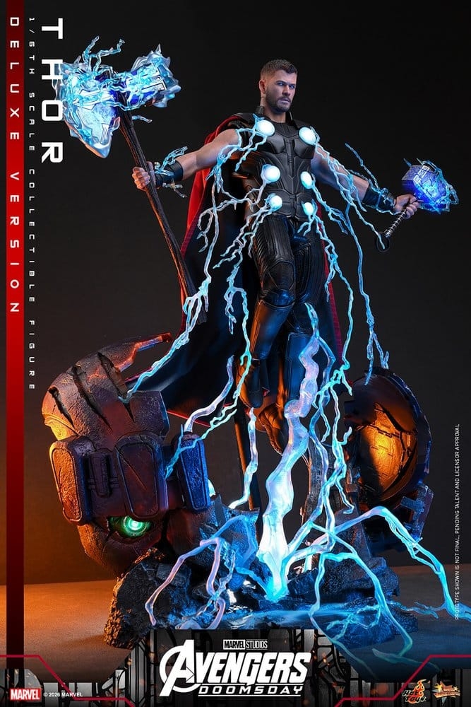 Thor van Hot Toys Deluxe - MMS919 - Avengers: Doomsday 1/6 schaal actiefiguur