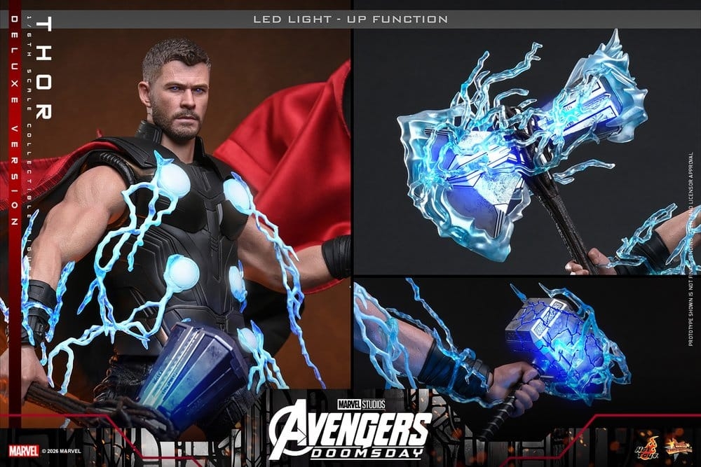 Thor di Hot Toys Deluxe - MMS919 - action figure Avengers: Doomsday in scala 1/6