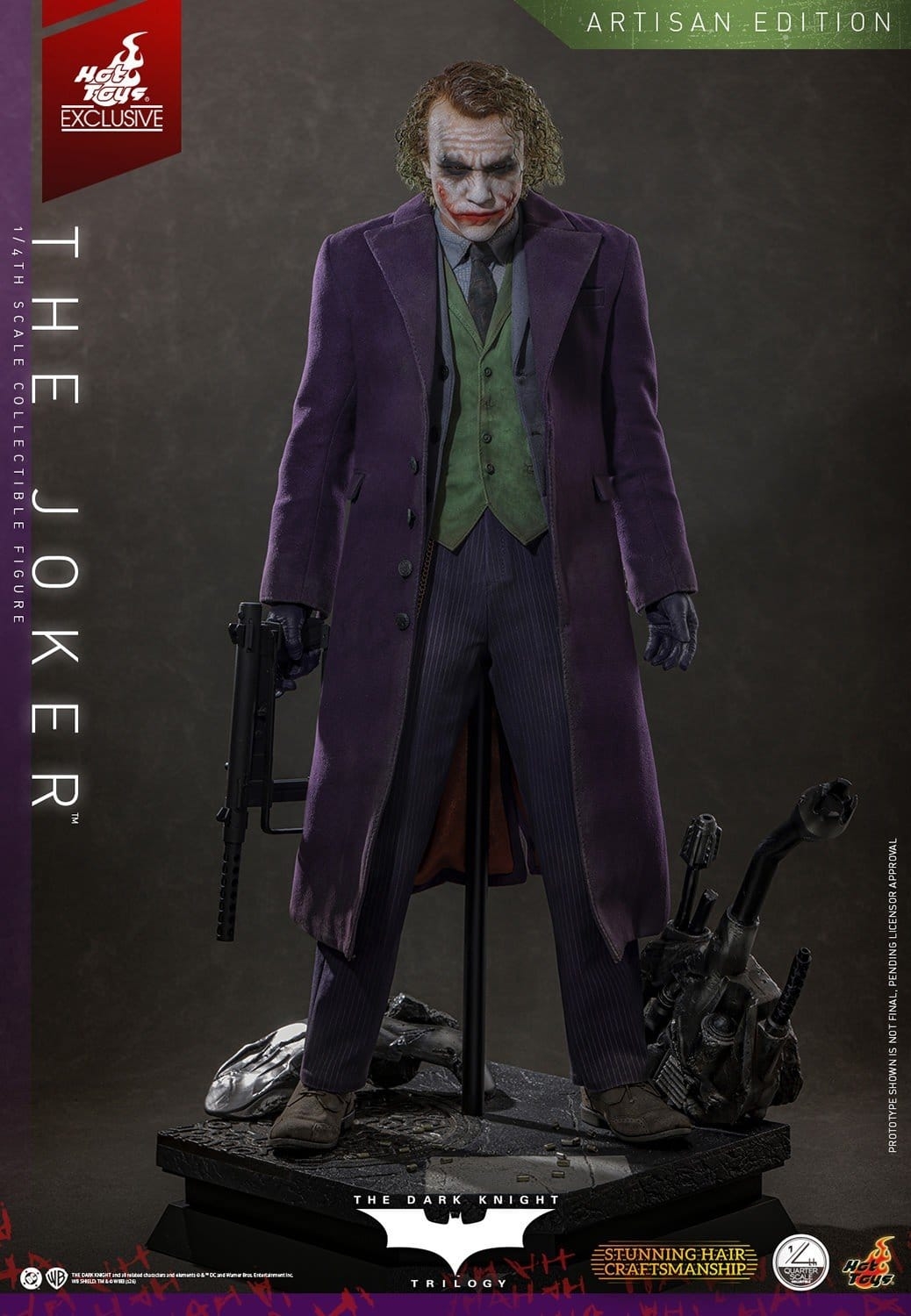 The Joker van Hot Toys Artisan - QS028AE - The Dark Knight 1/4 schaal actiefiguur