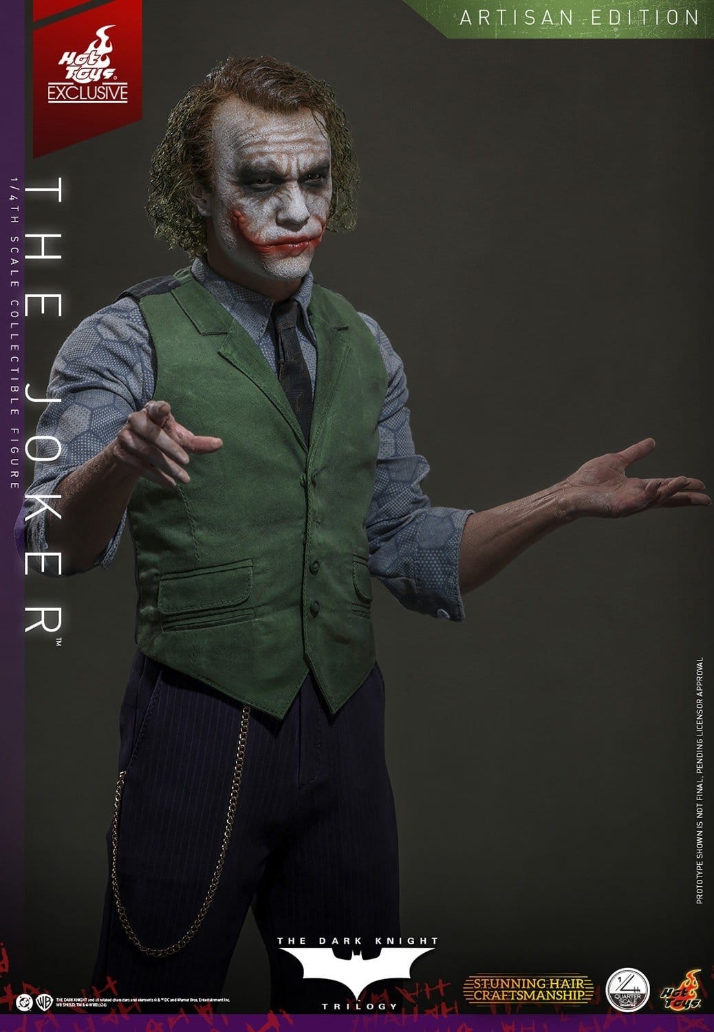 The Joker van Hot Toys Artisan - QS028AE - The Dark Knight 1/4 schaal actiefiguur
