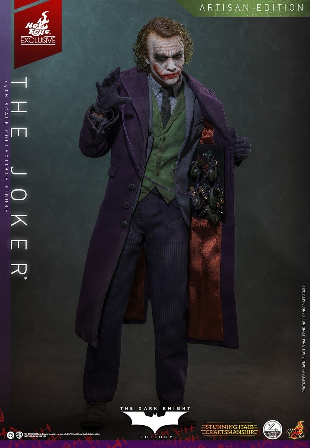 The Joker Artisan by Hot Toys - QS028AE - The Dark Knight 1/4 scale action figure