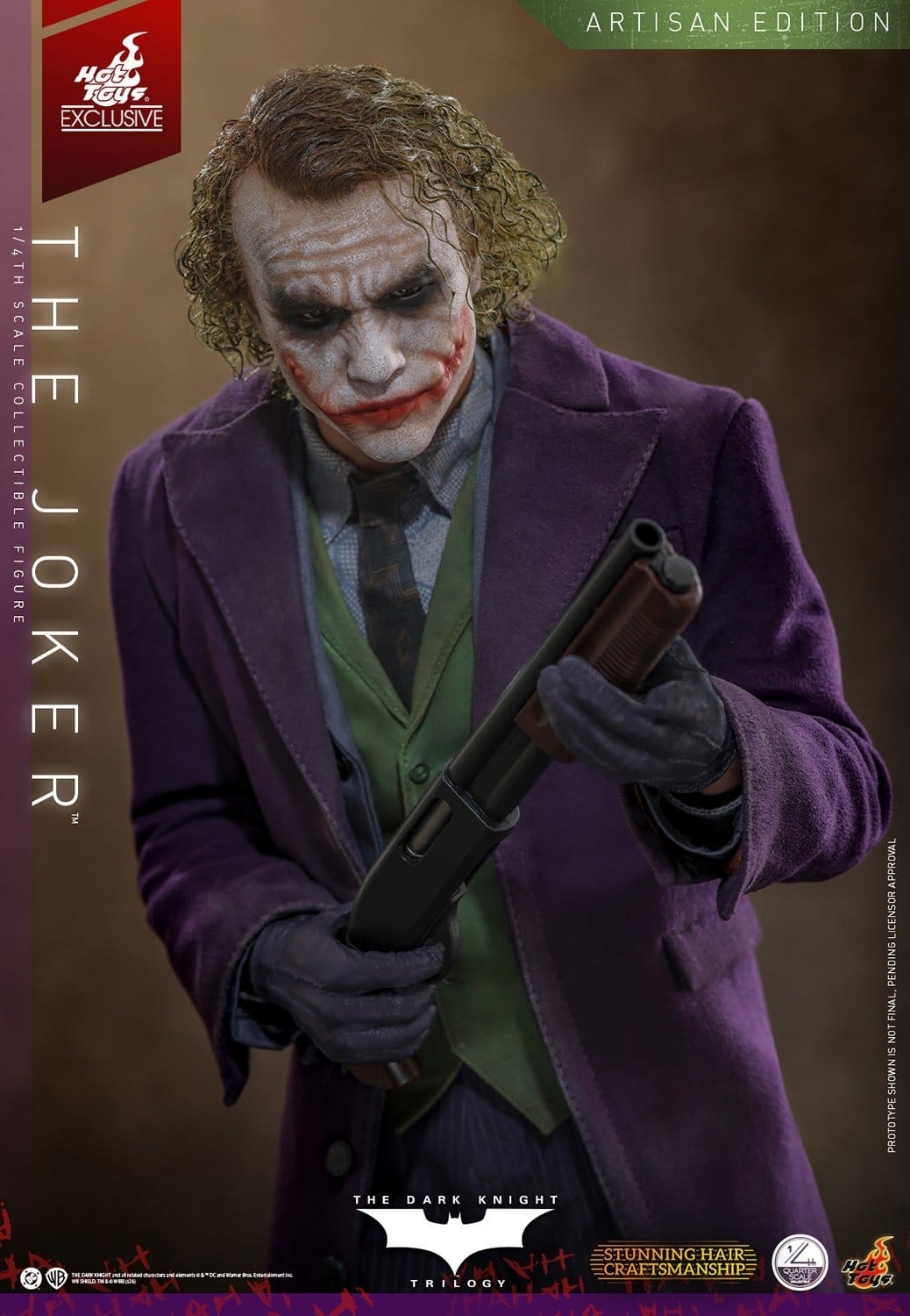 The Joker Artisan par Hot Toys - QS028AE - figurine 1/4 The Dark Knight de 46 cm