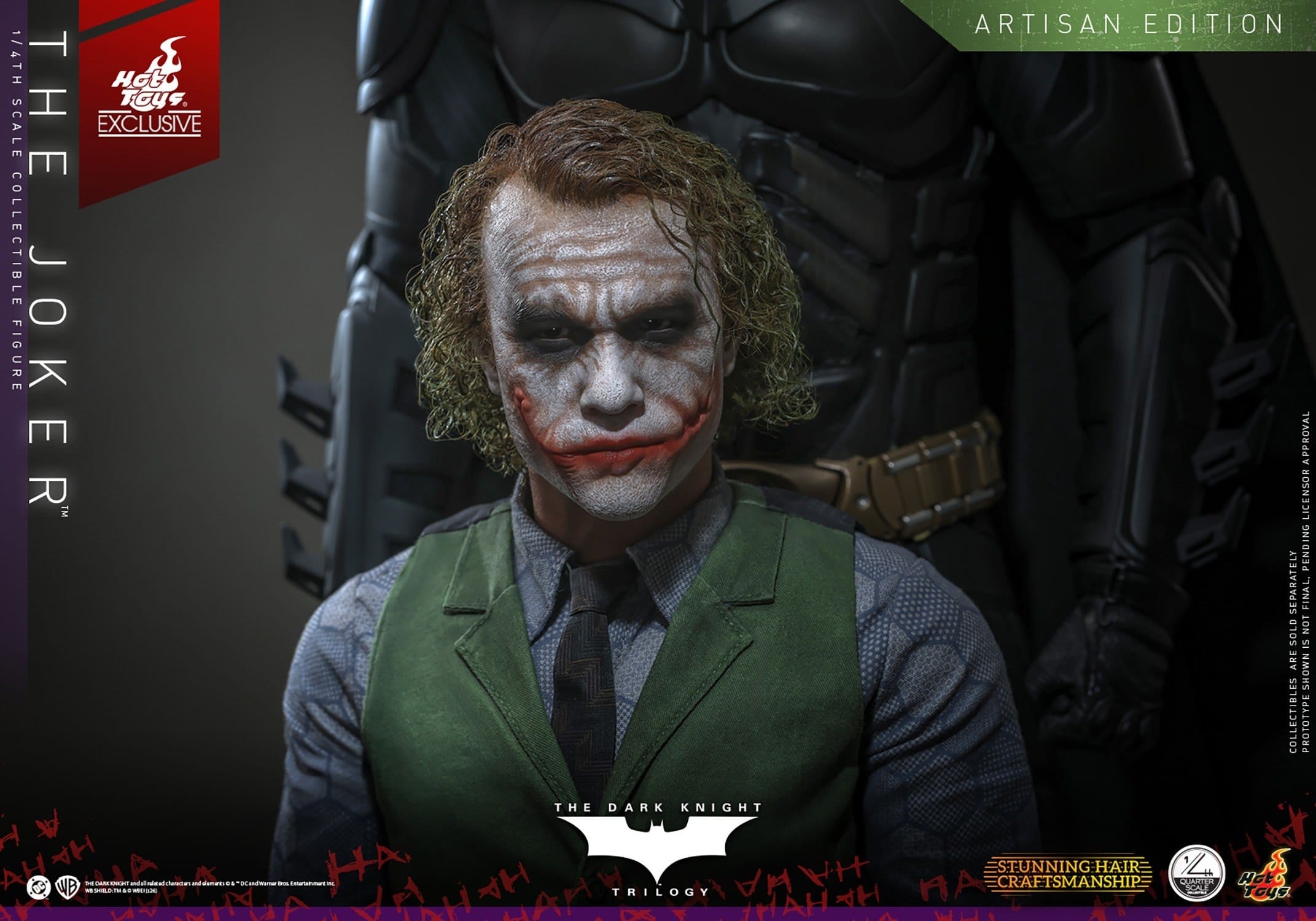 The Joker van Hot Toys Artisan - QS028AE - The Dark Knight 1/4 schaal actiefiguur
