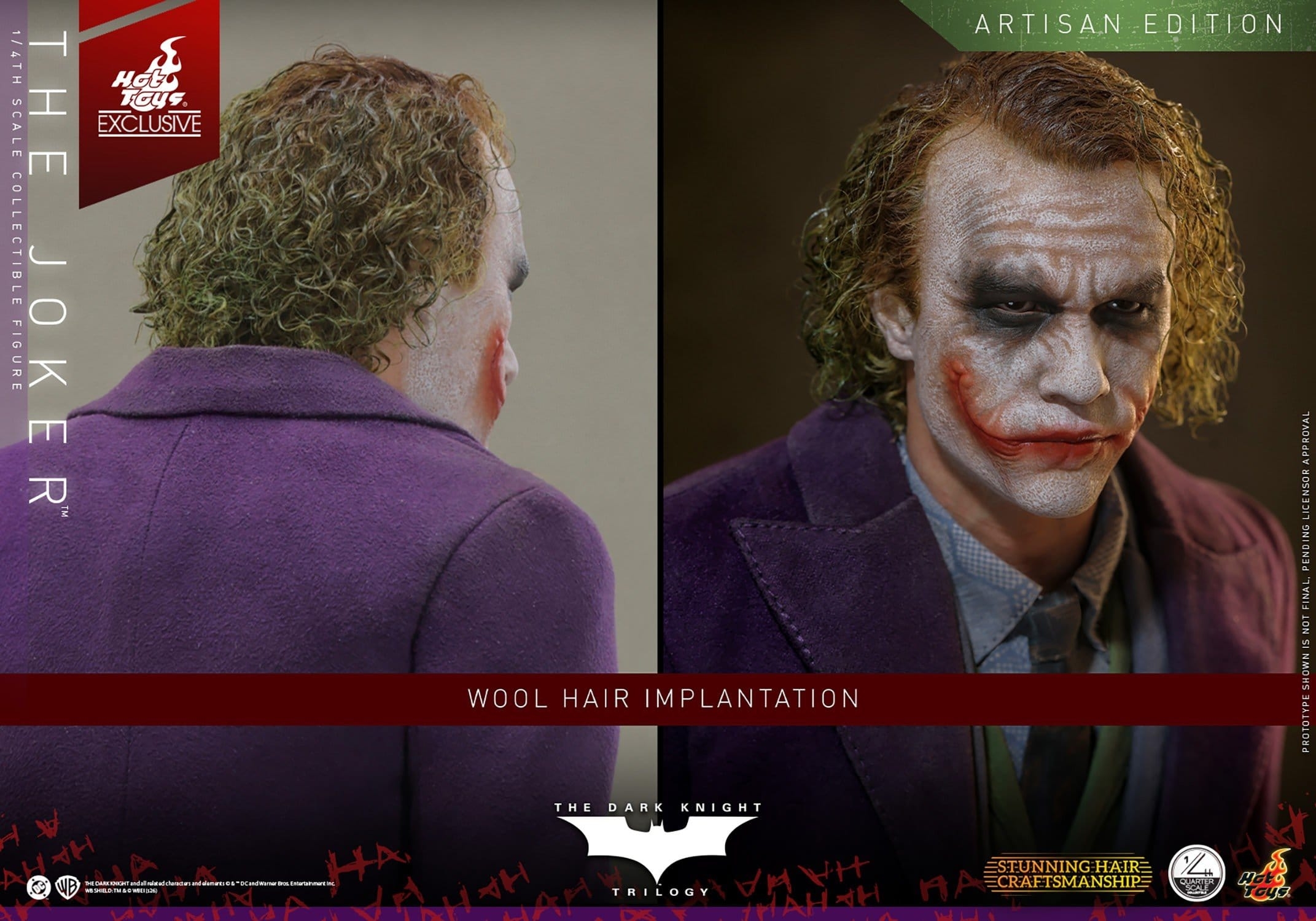 The Joker Artisan par Hot Toys - QS028AE - figurine 1/4 The Dark Knight de 46 cm