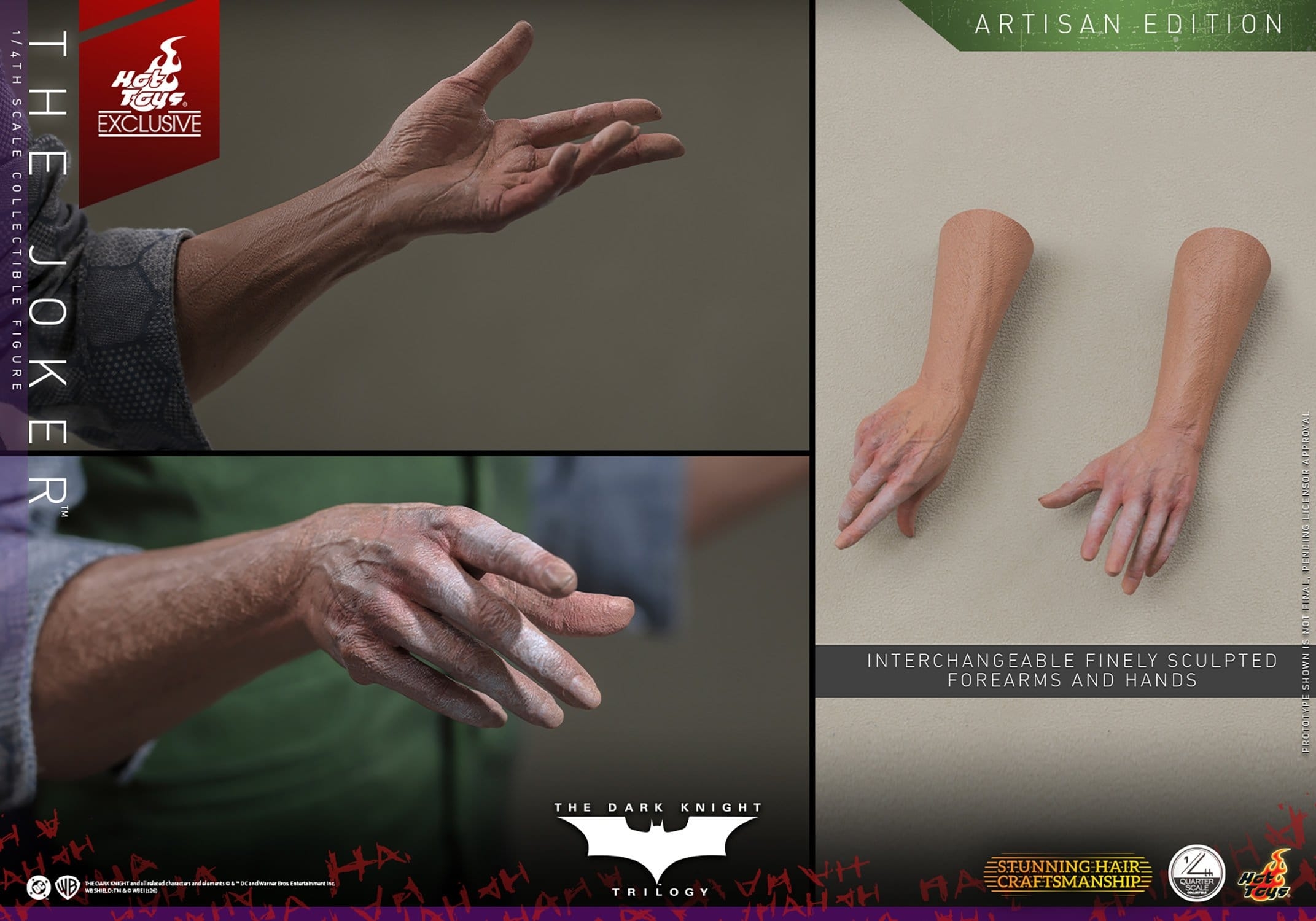 The Joker von Hot Toys Artisan - QS028AE - The Dark Knight 1/4 Maßstab Actionfigur