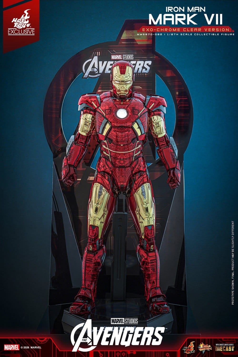 Iron Man Mark VII (Exo-Chrome Clear) par Hot Toys - MMS870D82 - figurine 1/6 The Avengers de 32 cm