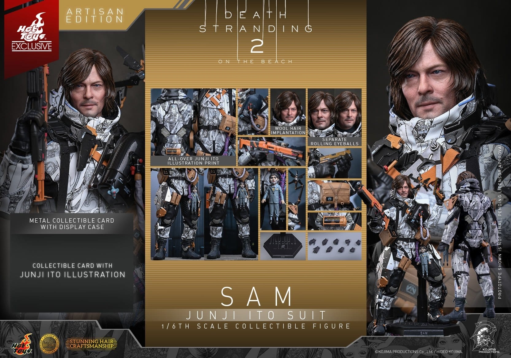 Sam Porter Bridges (Junji Ito Suit) Artisan par Hot Toys - VGM90AE - figurine 1/6 Death Stranding 2: On The Beach