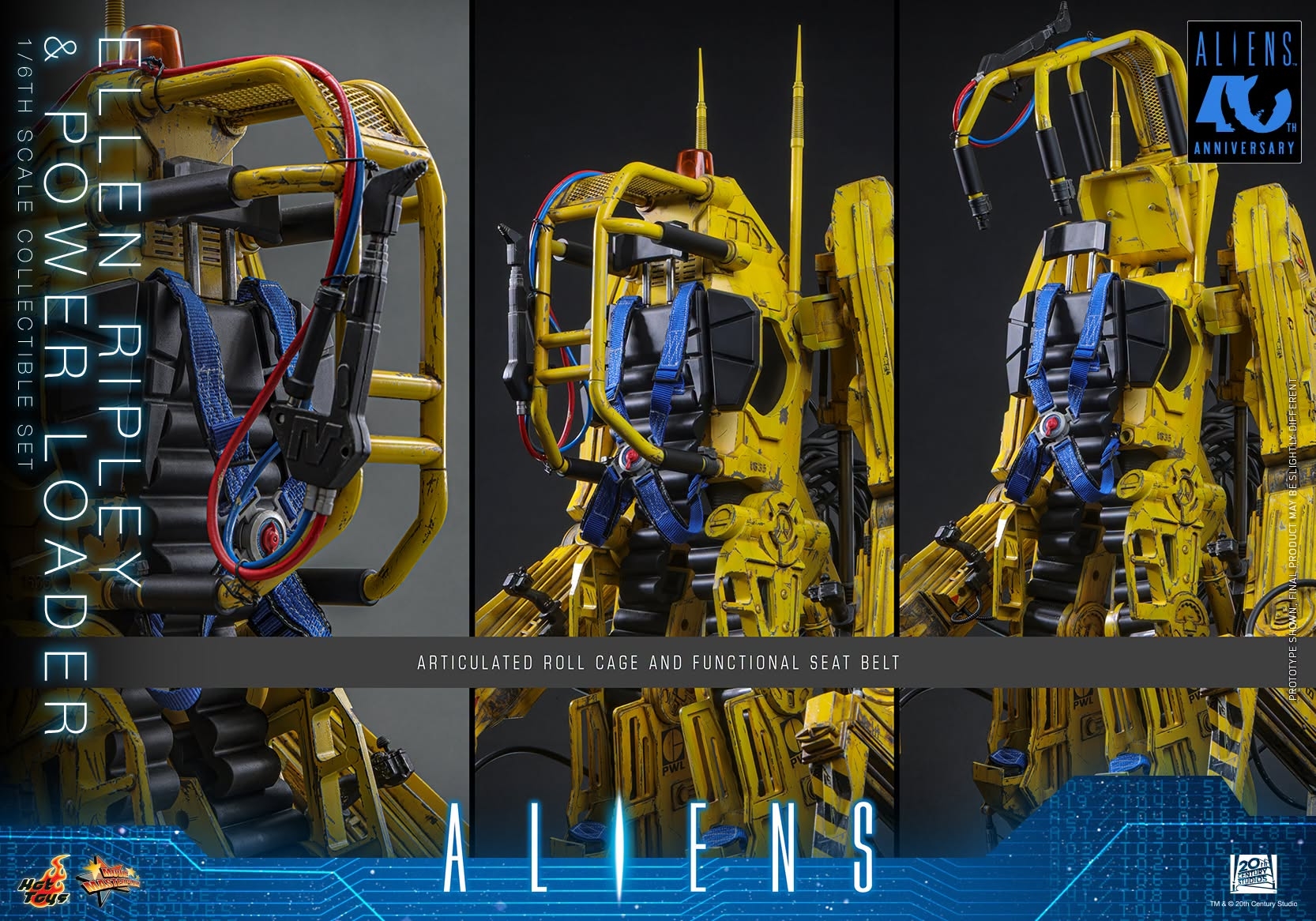 Ellen Ripley and Power Loader par Hot Toys - MMS923 - figurine 1/6 Aliens de 52 cm