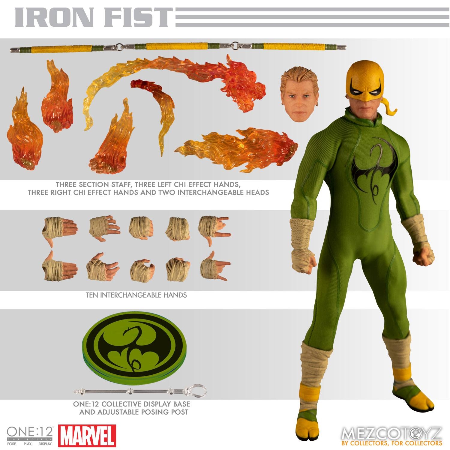 Iron Fist One:12 Collective Reissue by Mezco - Marvel 1/12 scale action figure